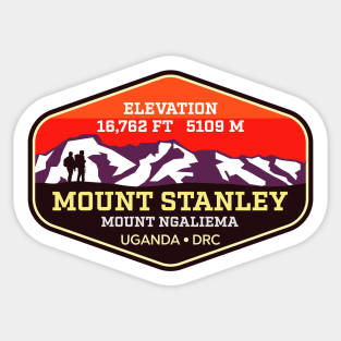 Mount Stanley - Mt Ngaliema - Uganda - Dem. Republic of Congo - Summit Trekking Badge Sticker